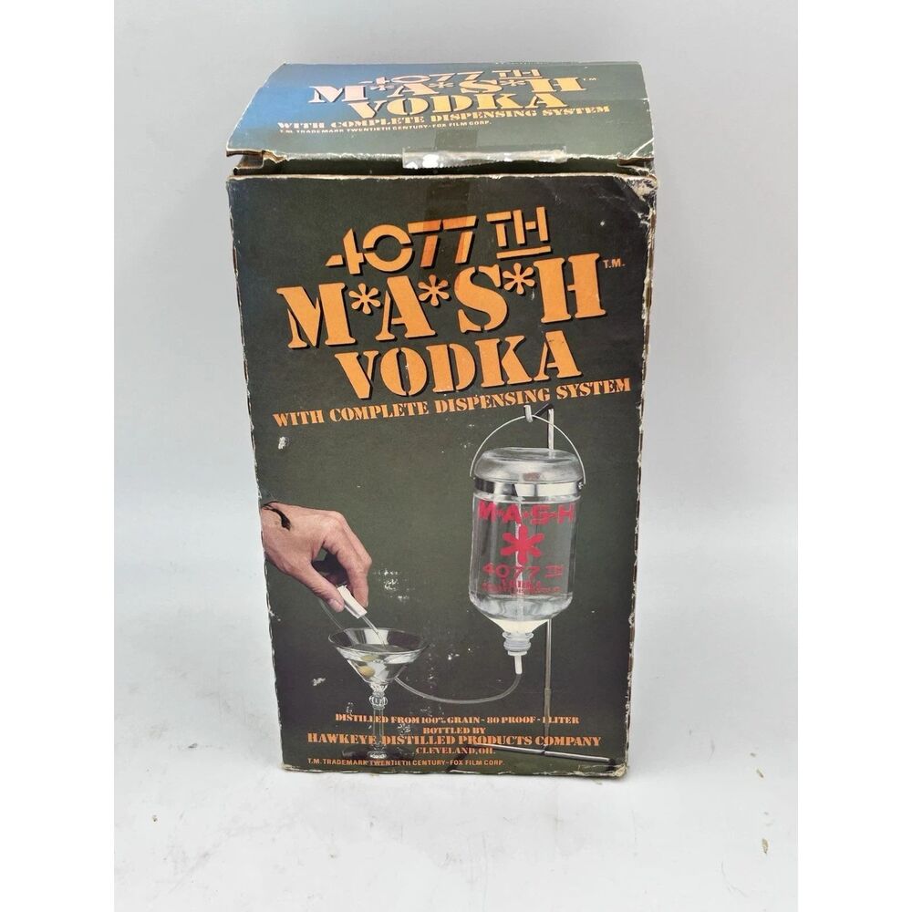 Vintage 1983 MASH 4077th I.V. Drip Vodka Dispenser Hawkeye Distillery EMPTY